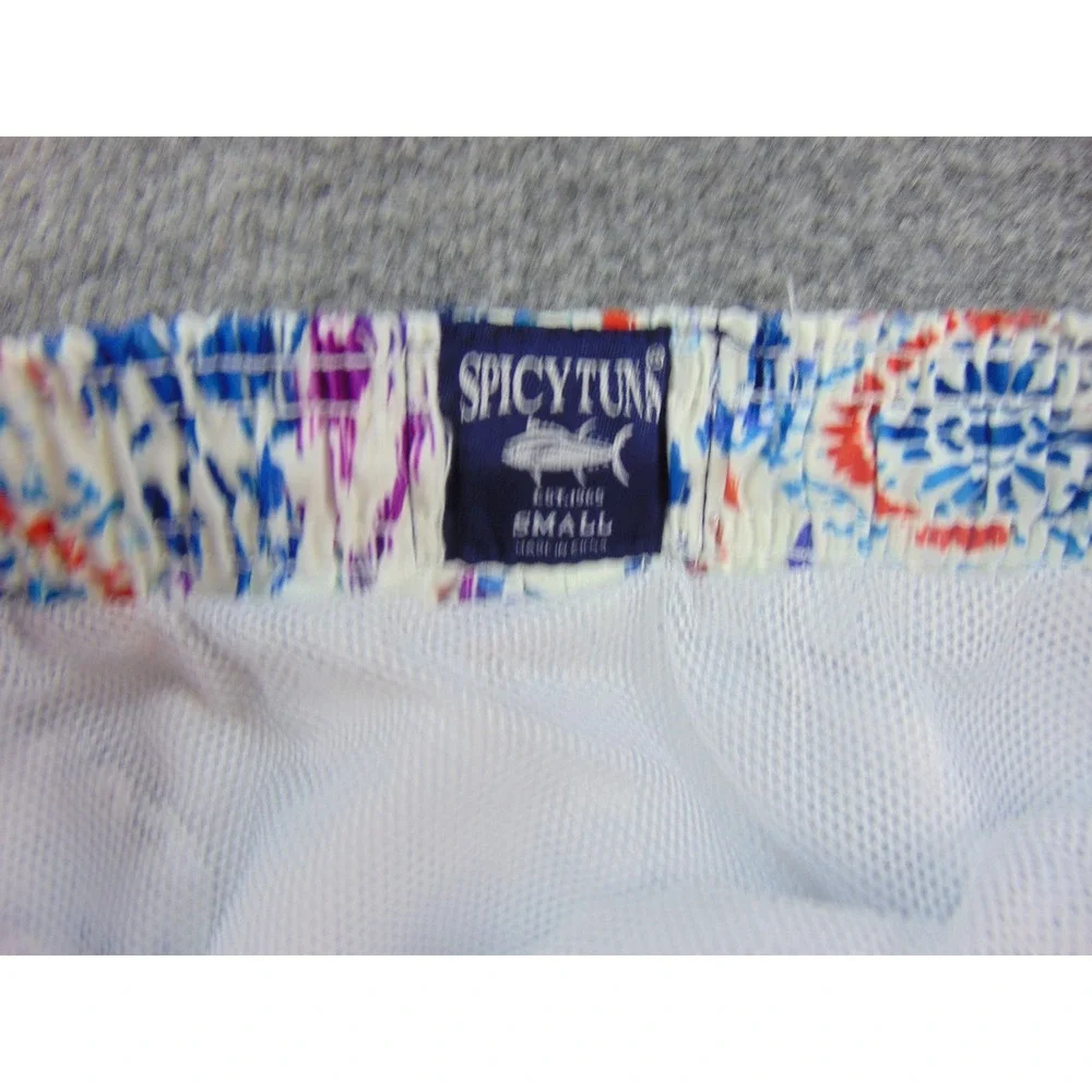 Spicy Tuna Swim Trunks‎ Mens Small Multicolor Ikat Abstract Beach Summer Surf